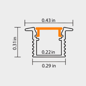 Aluminum LED Channel JP30 Gold - Image 2