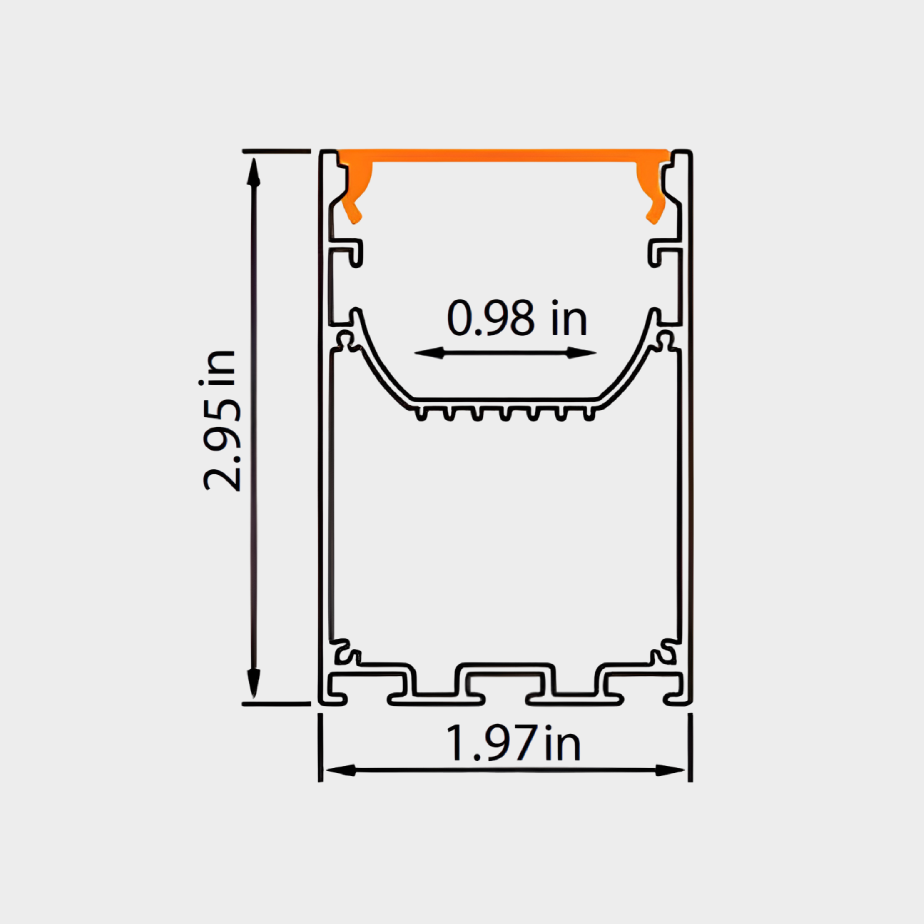 Aluminum LED Channel BG18 - Image 2