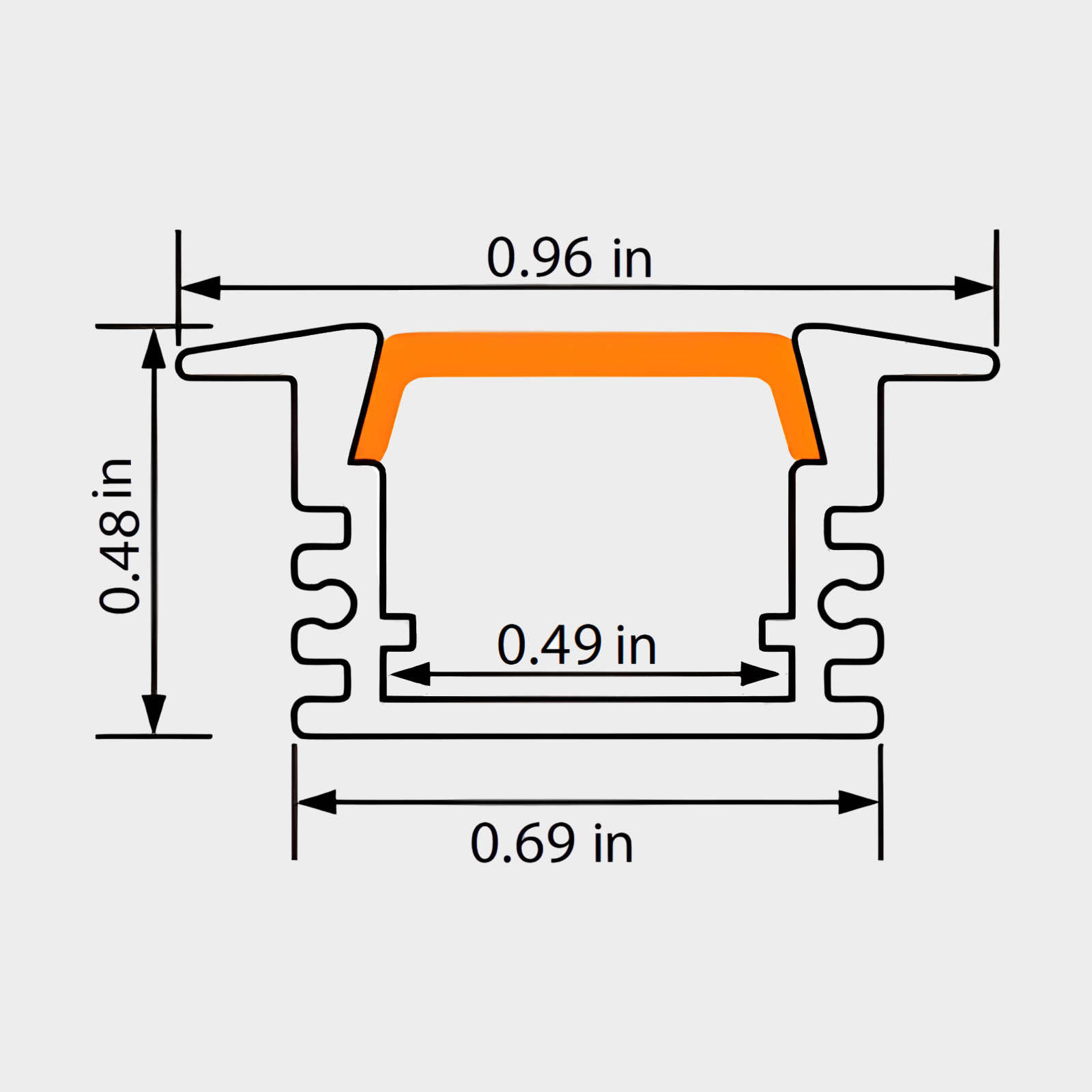 Aluminum LED Channel XT255 - Image 2