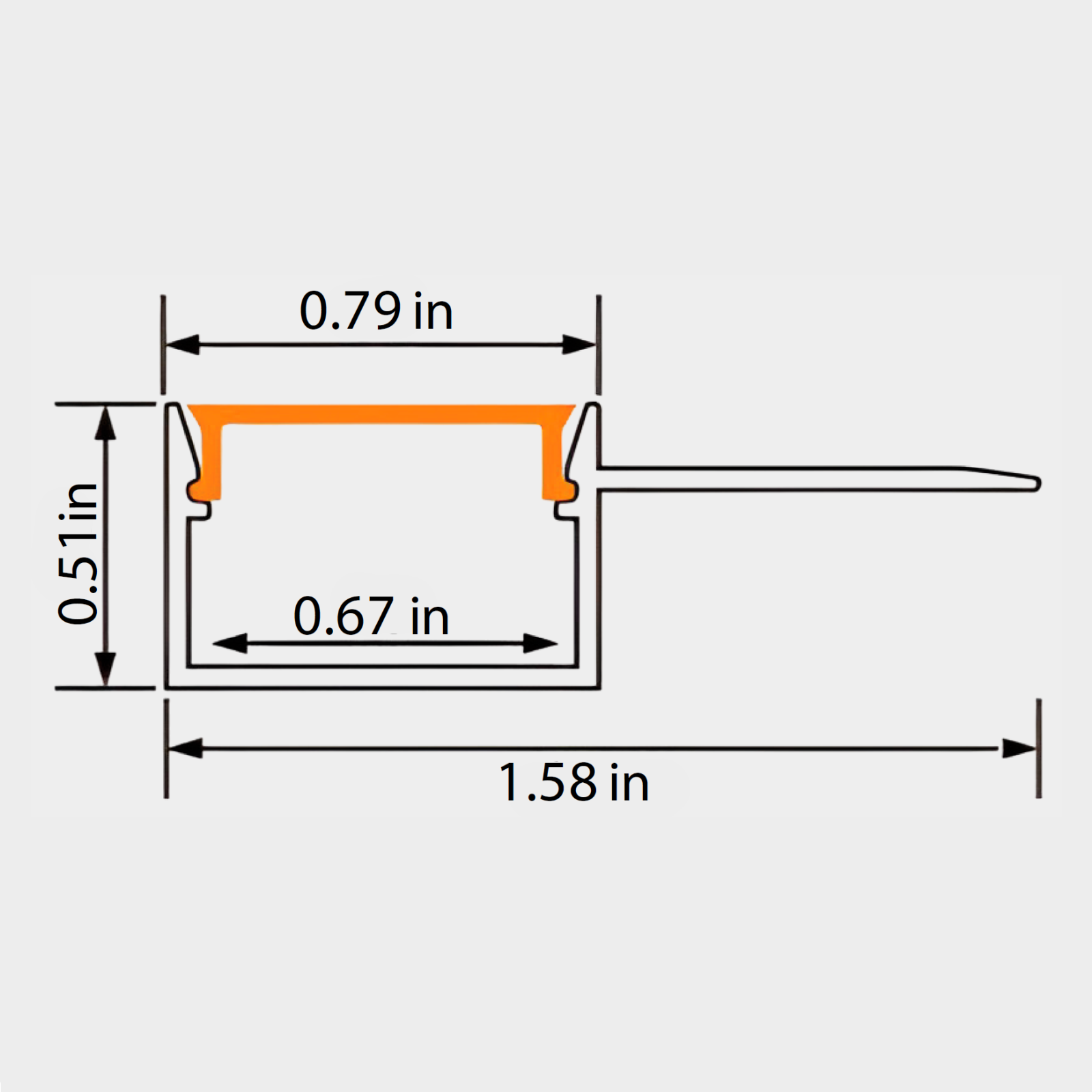 Aluminum LED Channel XT708 - Image 2
