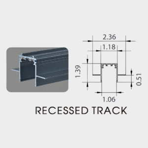 Magnetic Recessed Track Rail OLEO3-M04M-3000 - Image 2